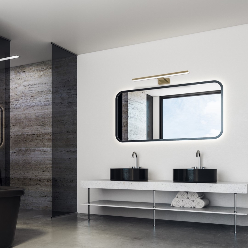 Світлодіодне освітлення дзеркала для ванної кімнати SHINE, 13,8 Вт, 230 В, 60 см, IP44, латунь