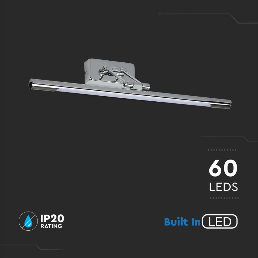 Світлодіодне освітлення дзеркала LED/13W/230V 3000K 64см хром