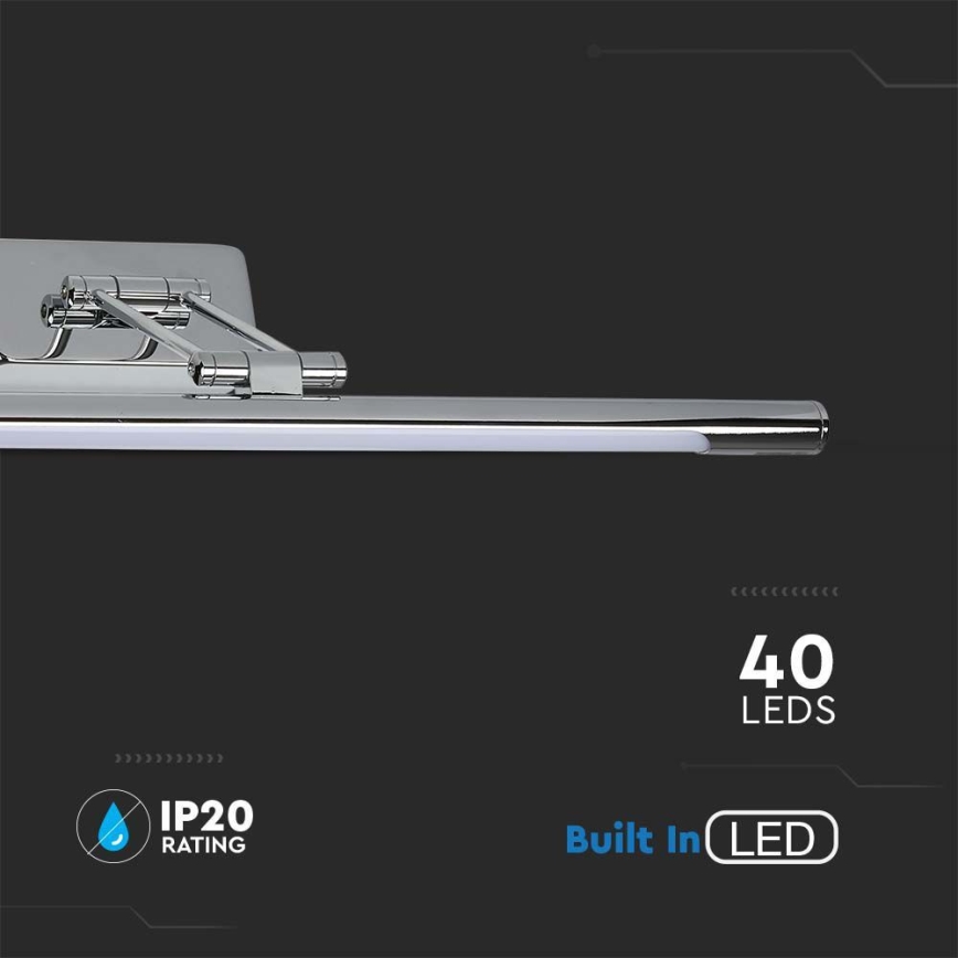 Світлодіодне освітлення дзеркала LED/9W/230V 3000K 50см глянцевий хром