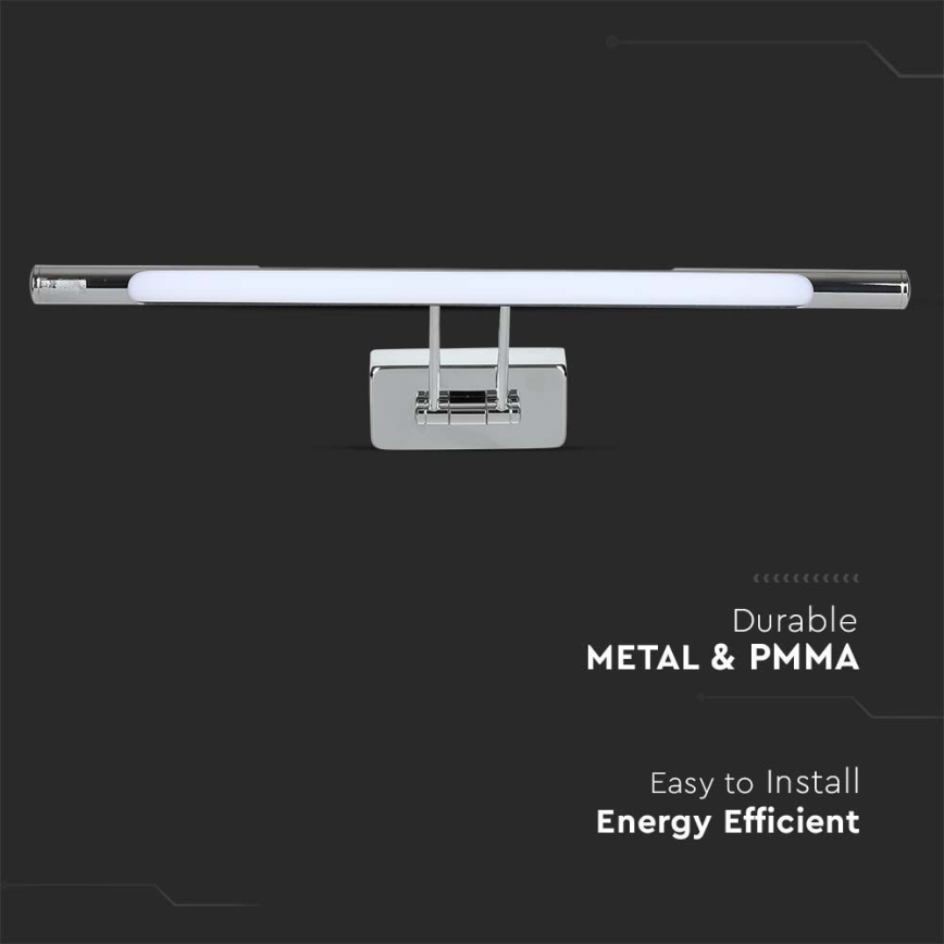 Світлодіодне освітлення дзеркала LED/9W/230V 3000K 50см глянцевий хром