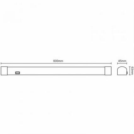 Світлодіодне підсвічування дзеркала у ванній кімнаті LED/15W/230V 4000K IP44