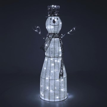 Світлодіодні вуличні різдвяні декорації LED/3,6W/230V/холодний білий 124 см IP44 сніговик