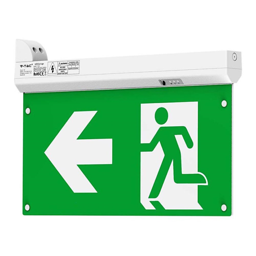Світлодіодний аварійний світильник EMERGENCY EXIT LED/2,5W/230V 4в1 6000K