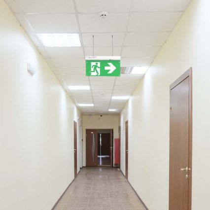 Світлодіодний аварійний світильник EMERGENCY EXIT LED/2,5W/230V 4в1 6000K