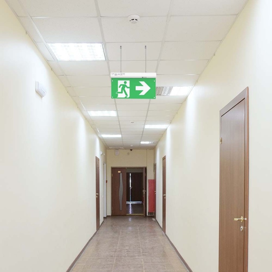 Світлодіодний аварійний світильник EMERGENCY EXIT LED/2,5W/230V 4в1 6000K