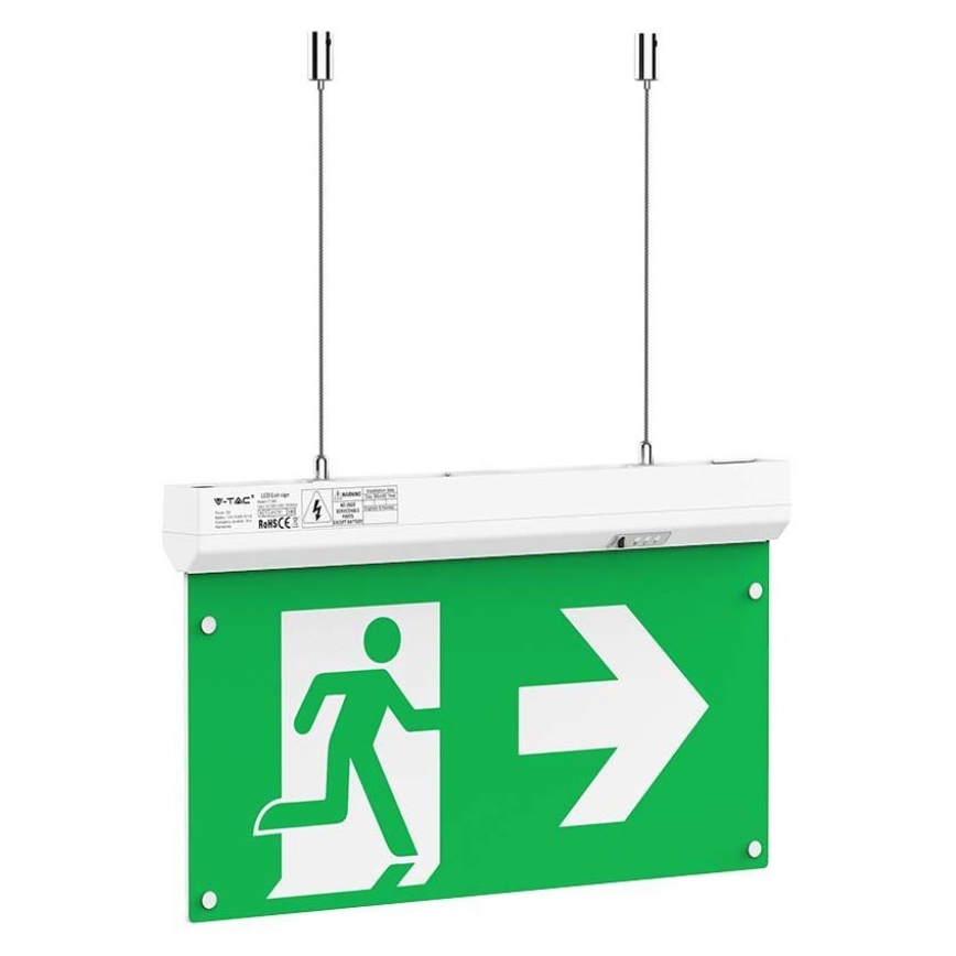 Світлодіодний аварійний світильник EMERGENCY EXIT LED/2,5W/230V 4в1 6000K