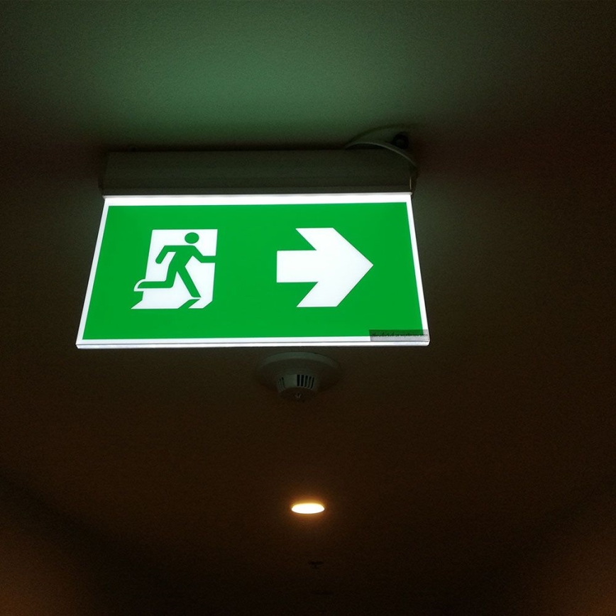 Світлодіодний аварійний світильник EMERGENCY EXIT SAMSUNG CHIP LED/2W/230V 6000K