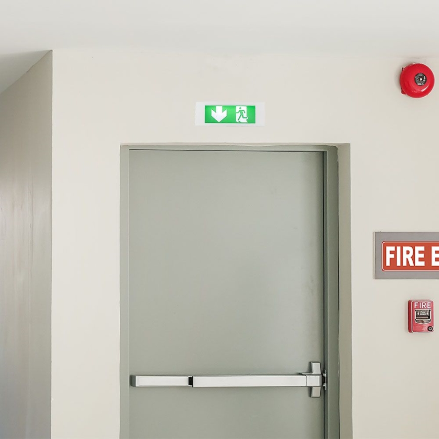 Світлодіодний аварійний світильник EMERGENCY EXIT SAMSUNG CHIP LED/3,8W/230V 6000K
