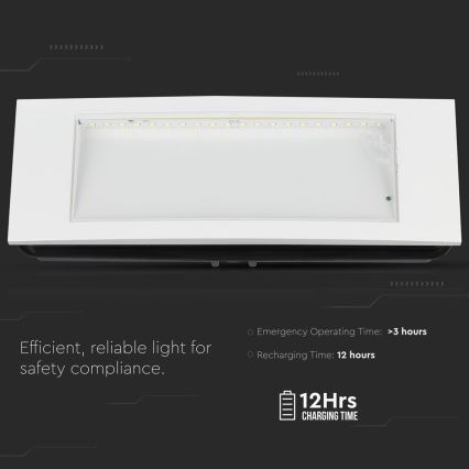 Світлодіодний аварійний світильник EMERGENCY EXIT SAMSUNG CHIP LED/3,8W/230V 6000K