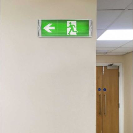 Світлодіодний аварійний світильник EMERGENCY EXIT LED/3W/230V 6400K IP65