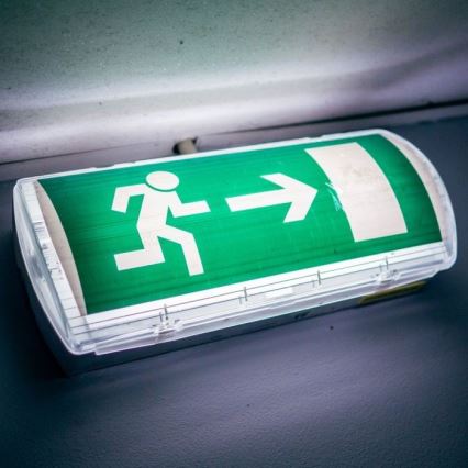 Світлодіодний аварійний світильник EMERGENCY EXIT LED/3W/230V IP65 6000K 1200mAh