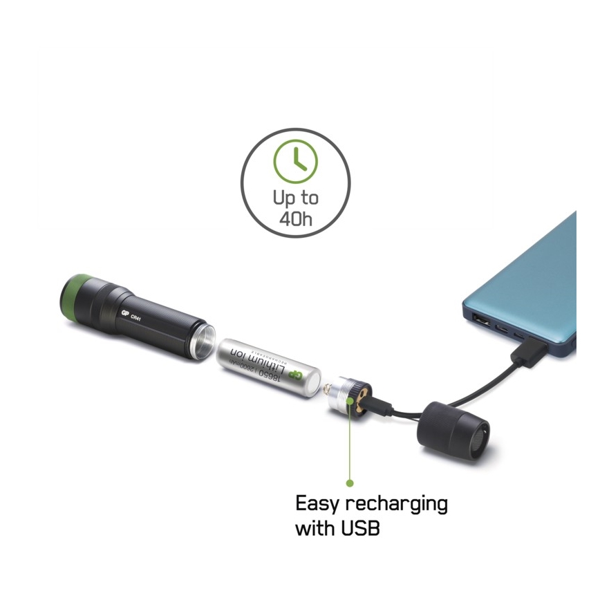 Світлодіодний акумуляторний ліхтарик GP DISCOVERY CR41 LED/Li-lon 3,7V IPX7