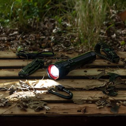 LED Акумуляторний ліхтарик з регулюванням яскравості з функцією Power Bank LED/30W/5V IPX5 1060 лм 5000 mAh
