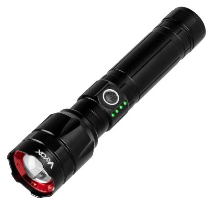 LED Акумуляторний ліхтарик з регулюванням яскравості з функцією Power Bank LED/30W/5V IPX5 1060 лм 5000 mAh