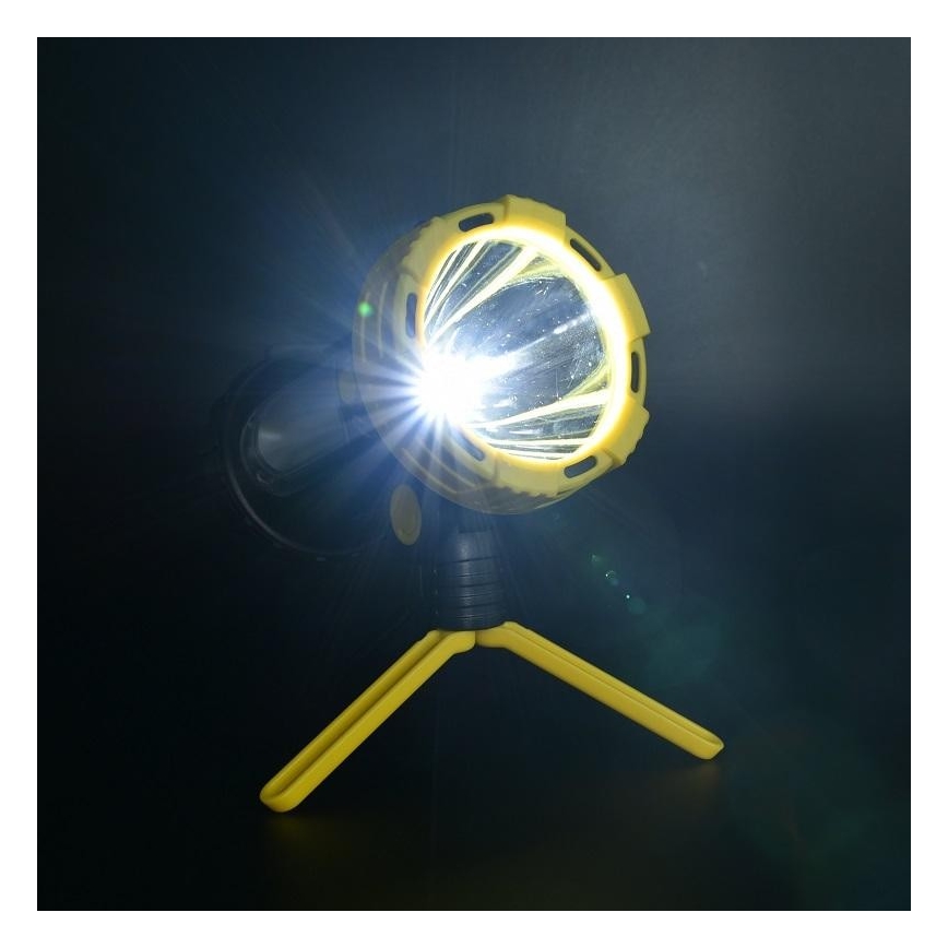 Світлодіодний акумуляторний ліхтарик LED/5W/4000mAh + LED/3W