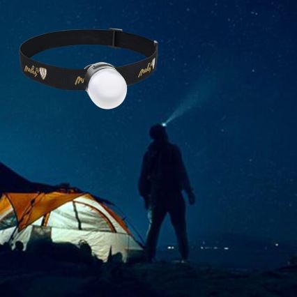 Світлодіодний акумуляторний налобний ліхтар з регулюванням яскравості LED/8W/5V IP42 210 lm 800 mAh