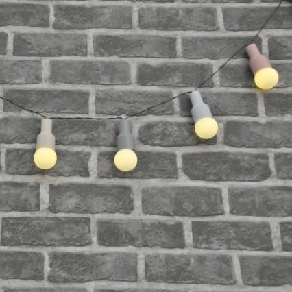 Світлодіодний декоративний ланцюг на сонячній батареї PASTEL 10xLED/1,2V 3,8 м IP44