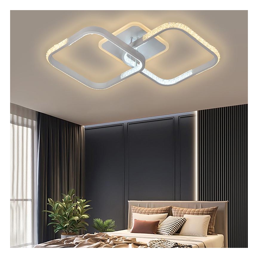 Світлодіодна регульована накладна люстра LED/55W/230V 3000-6500K + дистанційне керування