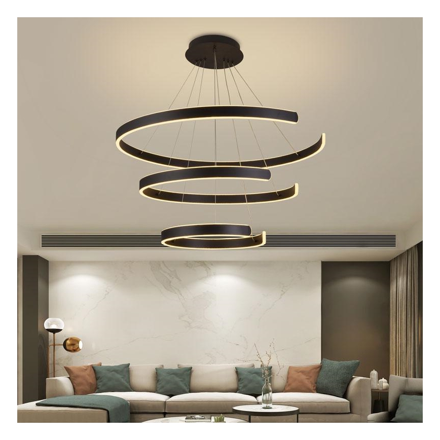 Світлодіодна регульована люстра на тросі LED/220W/230V 3000-6500K діам. 80 см + дистанційне керування