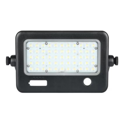 Світлодіодний димований сонячний прожектор із сенсором LED/10W/3,7V 4000K IP65 7200 мАг + USB порт