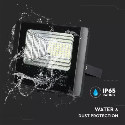 Світлодіодний регульований сонячний прожектор LED/12W/3,2V 4000K IP65 + дистанційне керування