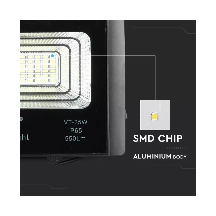 Світлодіодний регульований сонячний прожектор LED/12W/3,2V 4000K IP65 + дистанційне керування