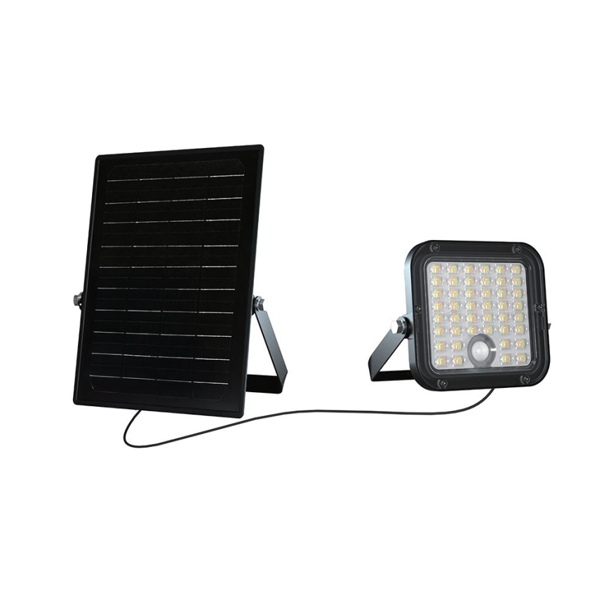 Світлодіодний димований сонячний прожектор із сенсором LED/10W/3,7V 4000/6000K IP65 3600 мАг + дистанційне керування