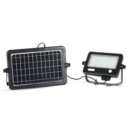Світлодіодний димований сонячний прожектор із сенсором LED/10W/3,7V 4000K IP65 7200 мАг + USB порт