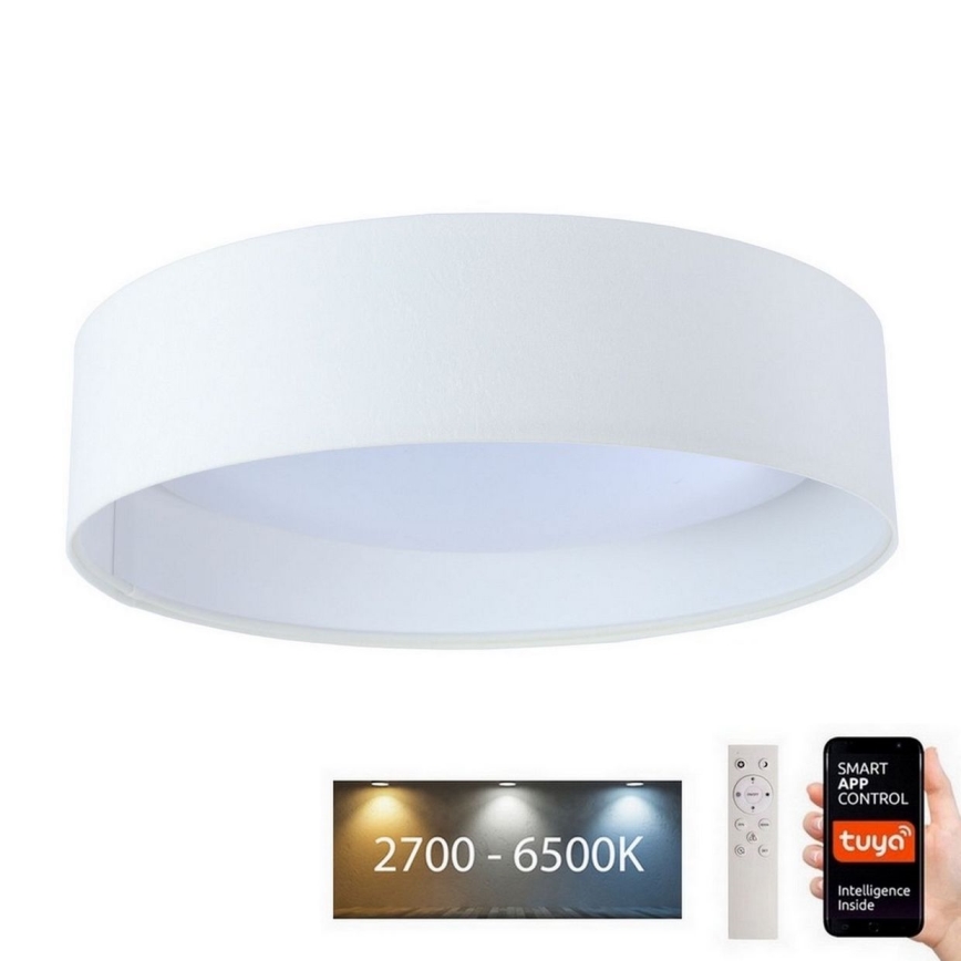 Світлодіодний димований стельовий світильник SMART GALAXY LED/24W/230V діаметром 45 см 2700-6500K Wi-Fi Tuya білий + дистанційне керування