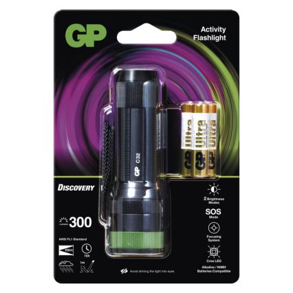 Світлодіодний ліхтарик з гачком і магнітом GP DISCOVERY C32 LED/3xAAA