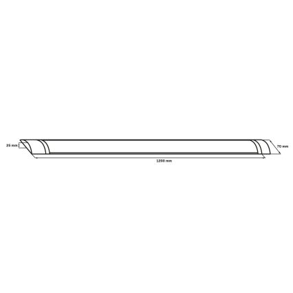 Світлодіодний лінійний світильник LED/36W/230V 4000K 120 cm чорний