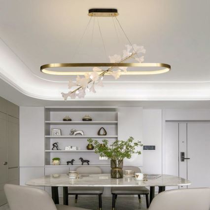 Світлодіодна регульована люстра на тросі LED/65W/230V 3000-6500K + дистанційне керування