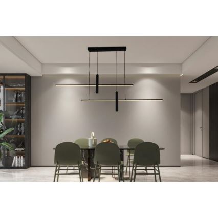Світлодіодна регульована люстра на тросі LED/70W/230V 3000-6500K + дистанційне керування