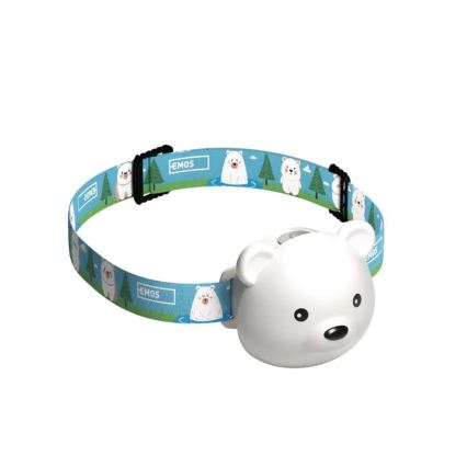 Світлодіодний налобний ліхтар, перезаряджуваний (LED/USB), 500 mAh — «Ведмідь»