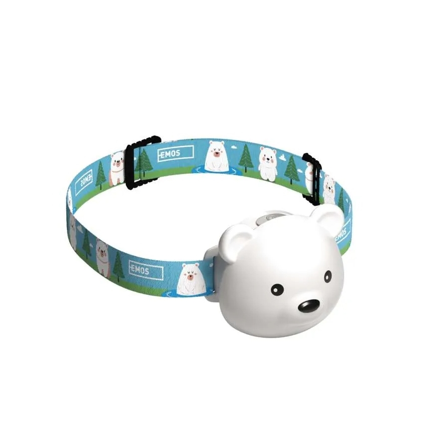 Світлодіодний налобний ліхтар, перезаряджуваний (LED/USB), 500 mAh — «Ведмідь»