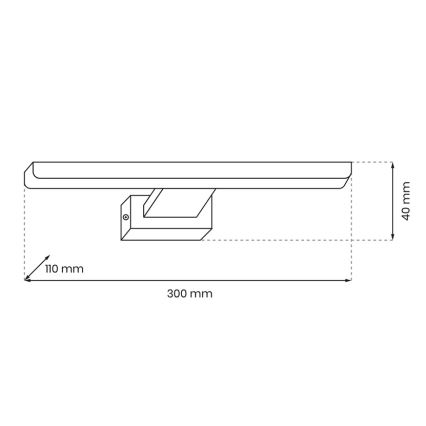 Світлодіодний настінний світильник для ванної кімнати SHINE 1xLED/7W/230V IP44