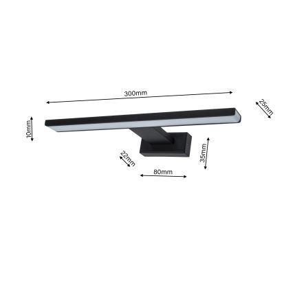 Світлодіодний настінний світильник для ванної кімнати SHINE 1xLED/7W/230V IP44