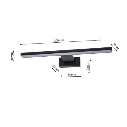 Світлодіодний настінний світильник для ванної кімнати SHINE 1xLED/7W/230V IP44