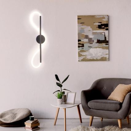 Світлодіодний настінний світильник EMMA LED/19W/230V чорний