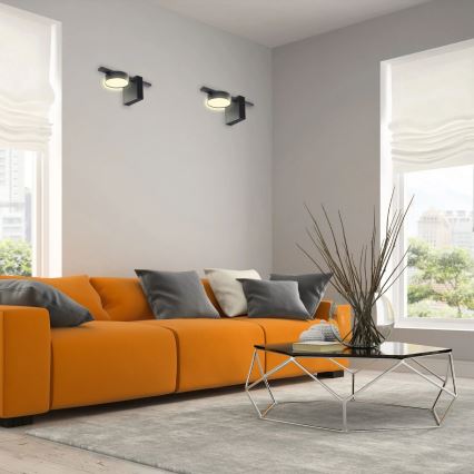 Світлодіодний настінний світильник JOY 1xGX53/6W/230V чорний