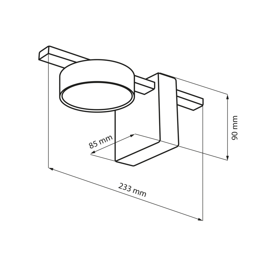 Світлодіодний настінний світильник JOY 1xGX53/6W/230V чорний