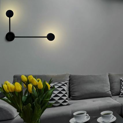 Світлодіодний настінний світильник JOY 2xGX53/6W/230V чорний