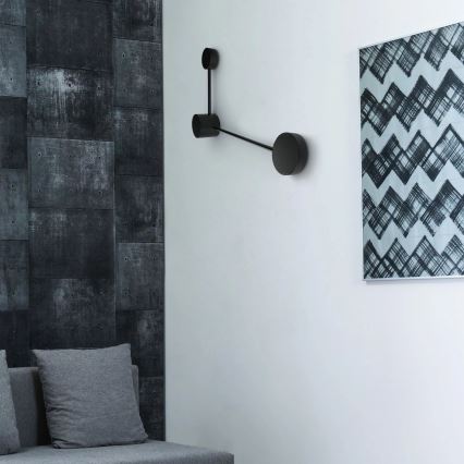 Світлодіодний настінний світильник JOY 2xGX53/6W/230V чорний