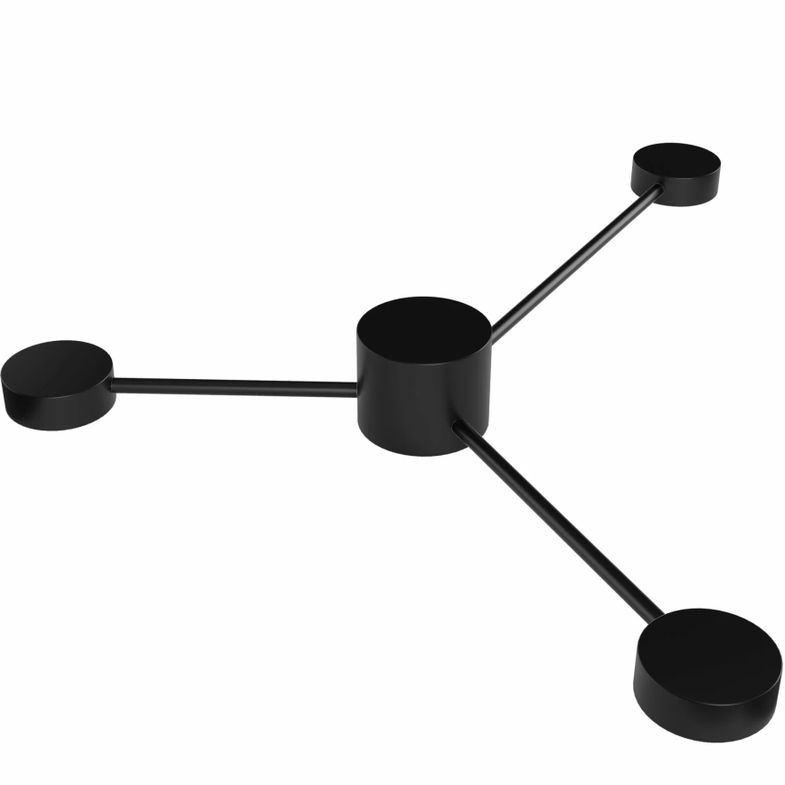 Світлодіодний настінний світильник JOY 3xGX53/6W/230V чорний