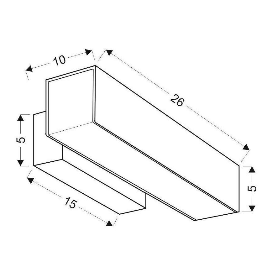 Світлодіодний настінний світильник LANDER LED10W/230V
