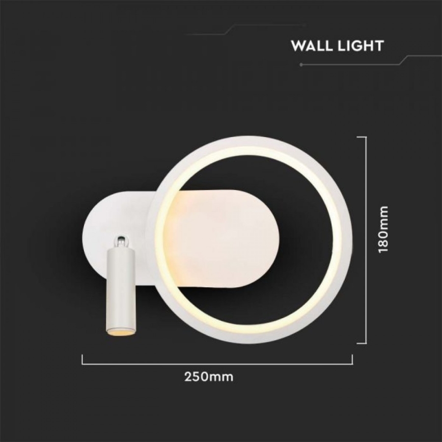 Світлодіодний настінний світильник LED/14W/230V 4000K білий