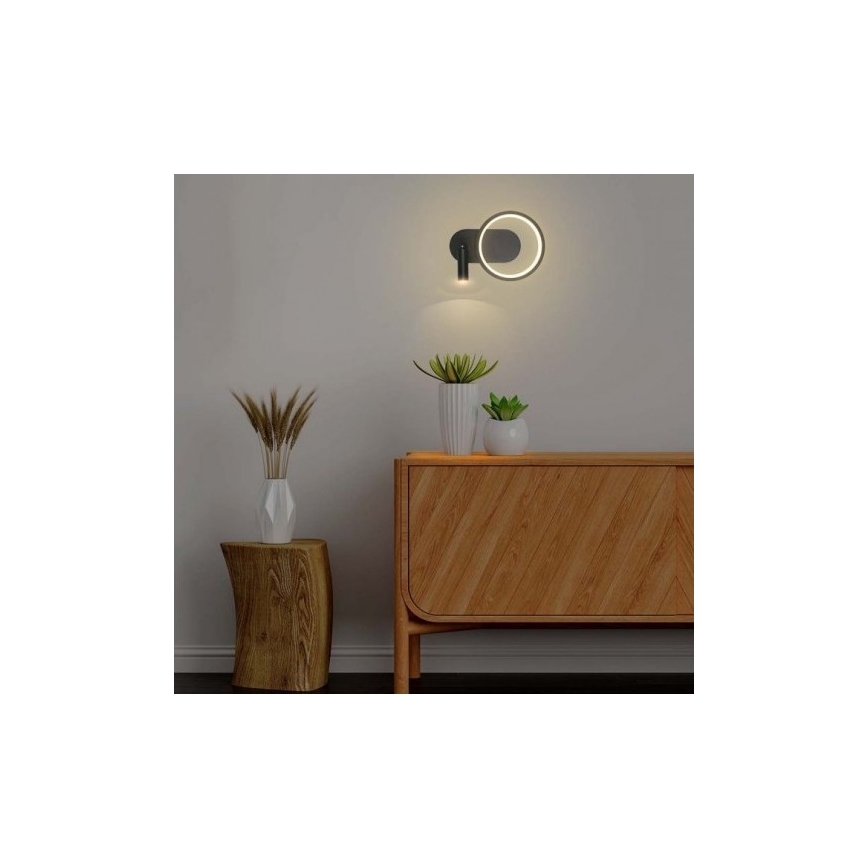 Світлодіодний настінний світильник LED/14W/230V 4000K чорний