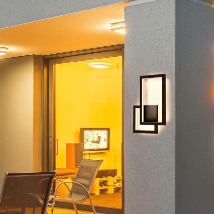 Світлодіодний настінний світильник LED/20W/230V 3000K коричневий