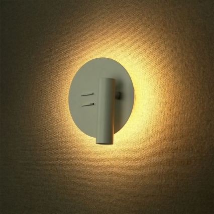 Світлодіодний настінний світильник LED/3W/230V + LED/6W/230V 3000K білий