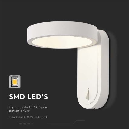 Світлодіодний настінний світильник LED/5W/230V 3000K/4000K білий